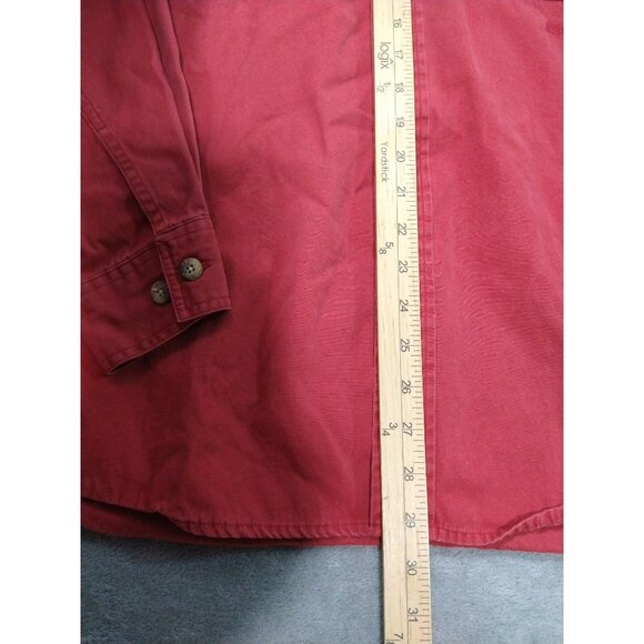 Vintage REI Shirt Mens Large Red Canvas Button Up Long Sleeve Heavyweight - Picture 4 of 8